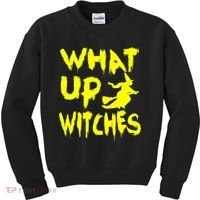 What Up Witches Kids Sweatshirt thumb 0