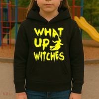 What Up Witches Kids Hoodie thumb 3