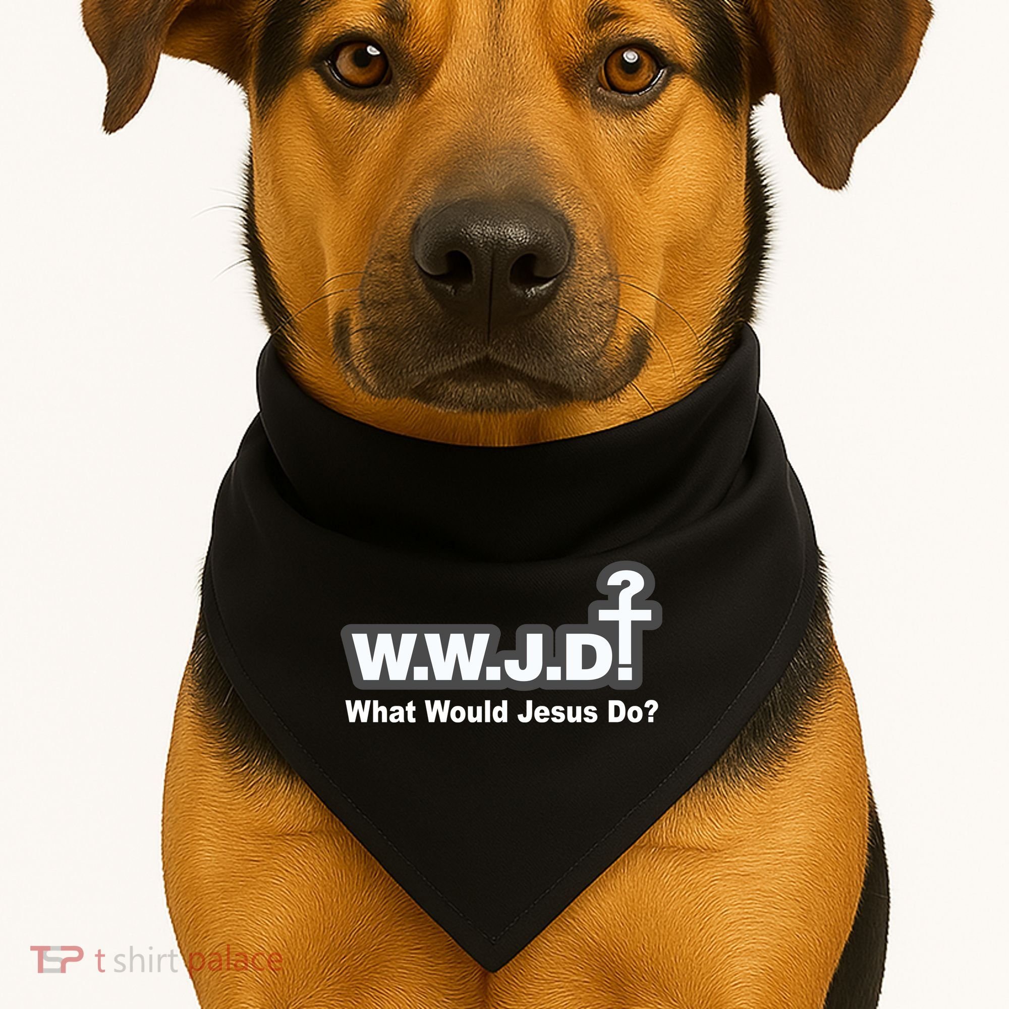 What Would Jesus Do WWJD? USA-Made Doggie Bandana