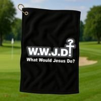 What Would Jesus Do WWJD? Golf Towel thumb 1