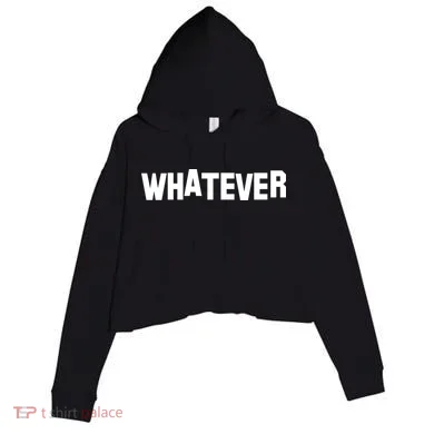 Whatever Crop Fleece Hoodie