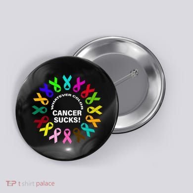 Whatever Color Cancer Sucks! Button