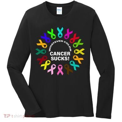 Whatever Color Cancer Sucks! Women's Long Sleeve Shirt