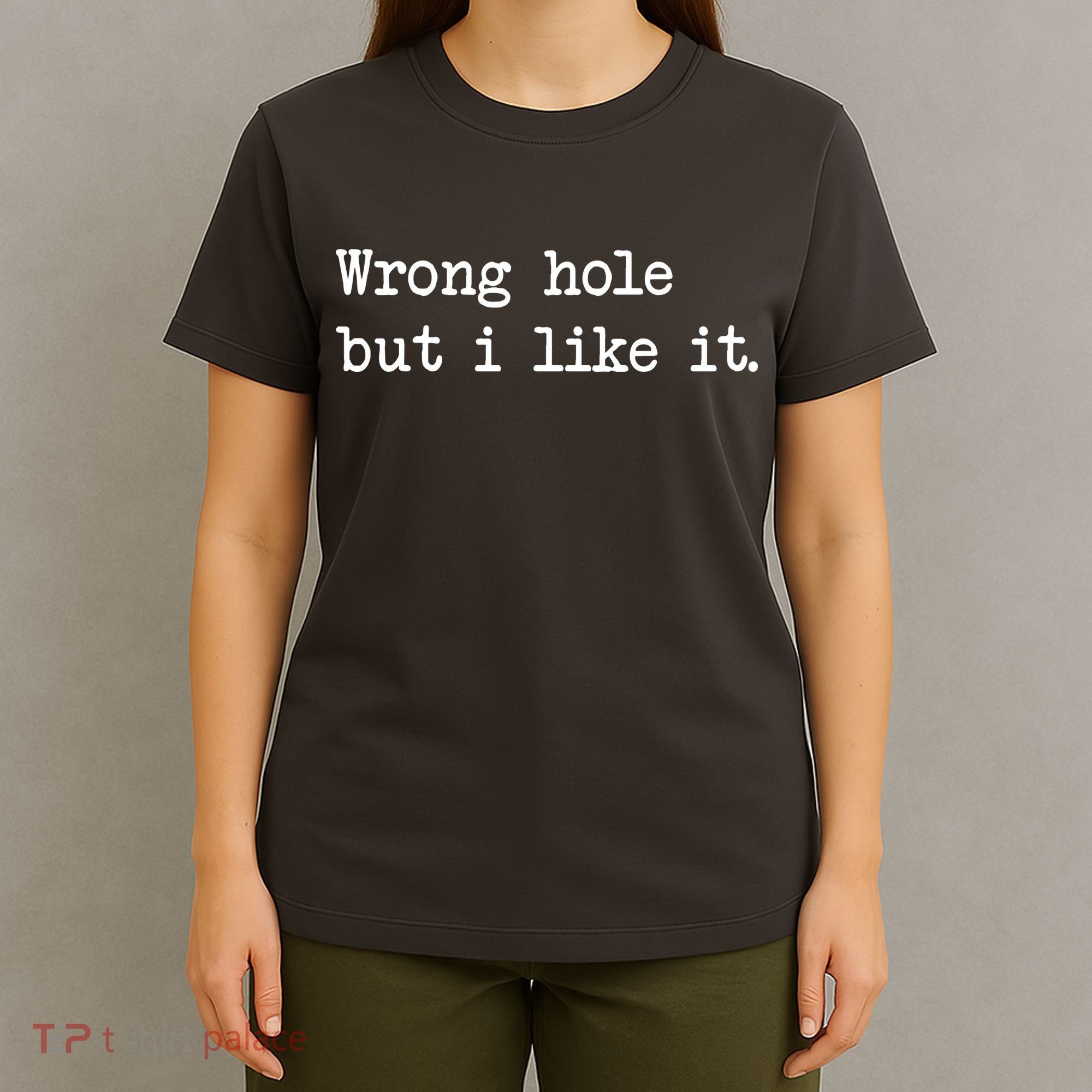 Wrong Hole But I Like It Funny Sayings Adult Humor T-Shirt