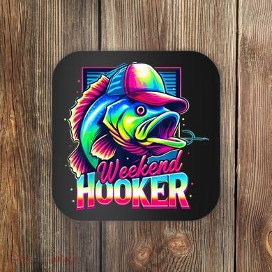 Weekend Hooker Colorful Fishing Coaster