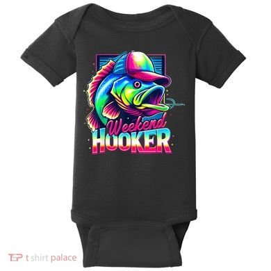 Weekend Hooker Colorful Fishing Baby Bodysuit
