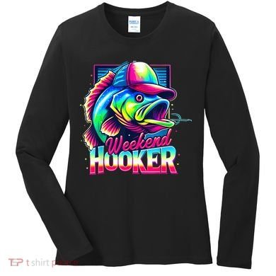Weekend Hooker Colorful Fishing Women's Long Sleeve Shirt