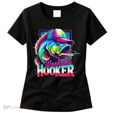 Weekend Hooker Colorful Fishing Women's T-Shirt
