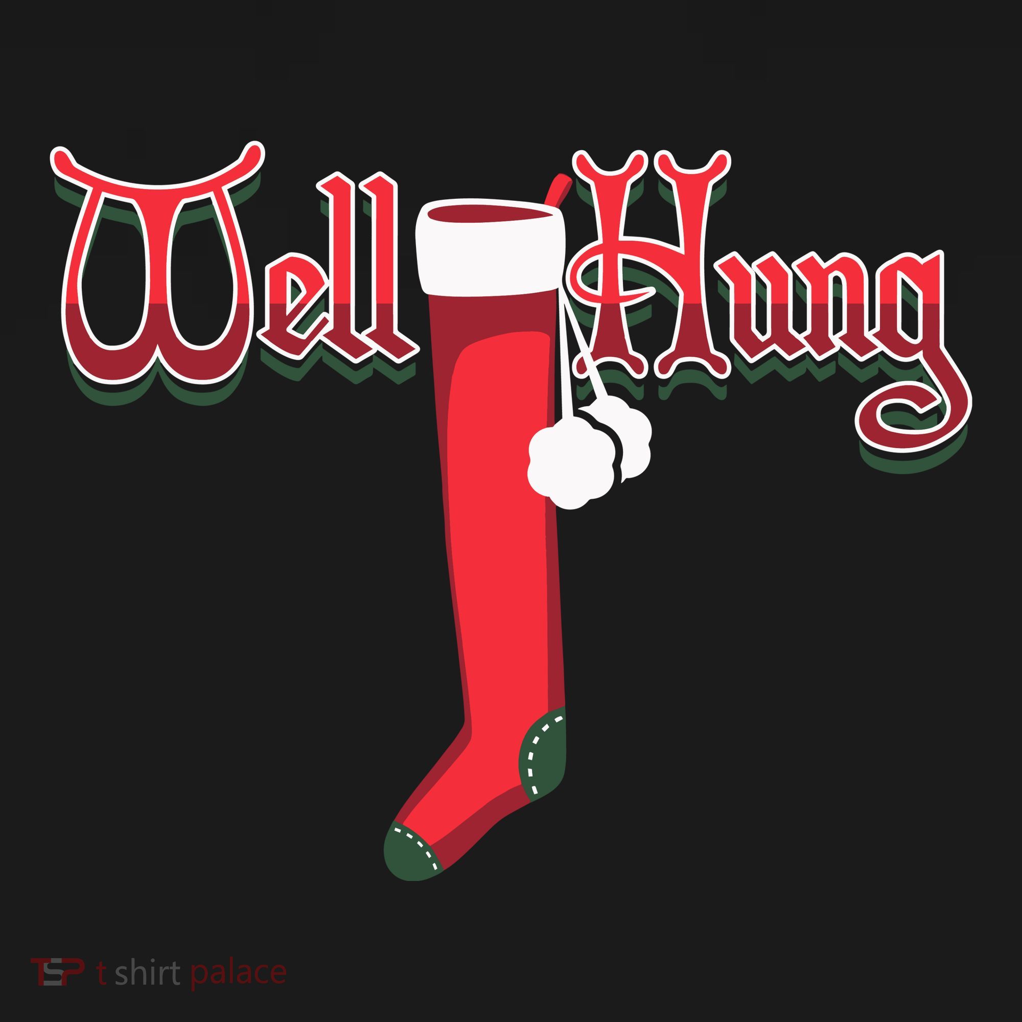 Well Hung Christmas Sock Holiday Season Sweatshirt
