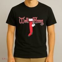 Well Hung Christmas Sock Holiday Season T-Shirt thumb 3