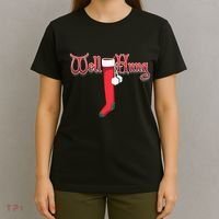 Well Hung Christmas Sock Holiday Season T-Shirt thumb 4