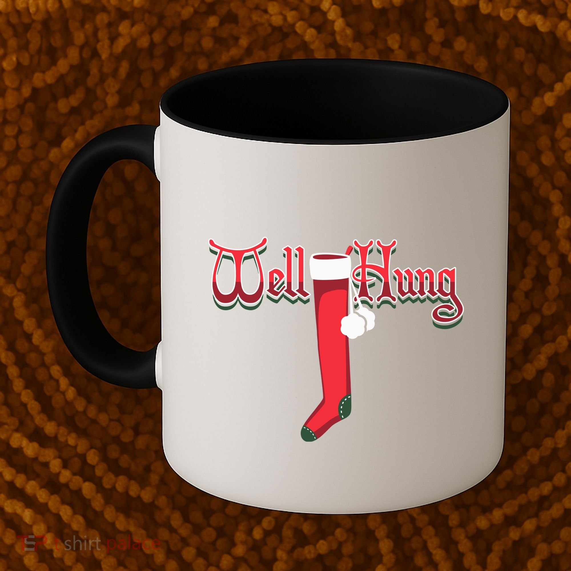 Well Hung Christmas Sock Holiday Season Coffee Mug