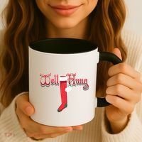 Well Hung Christmas Sock Holiday Season Coffee Mug thumb 3