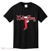 Well Hung Christmas Sock Holiday Season Kids T-Shirt thumb 0
