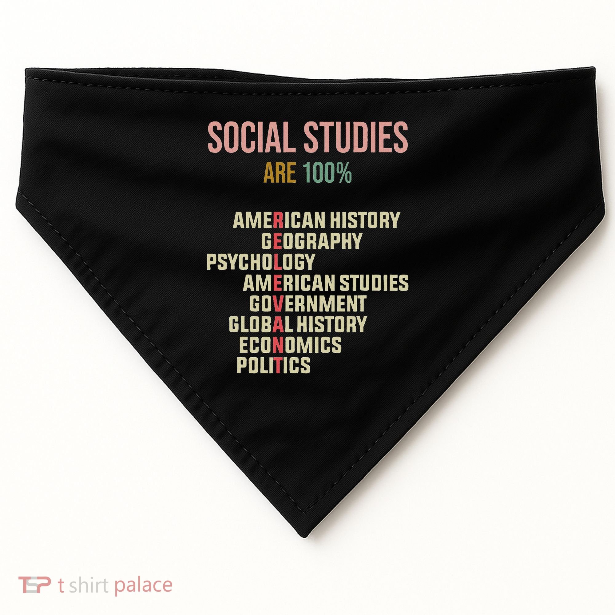 World History Classroom Social Studies History Teacher USA-Made Doggie Bandana