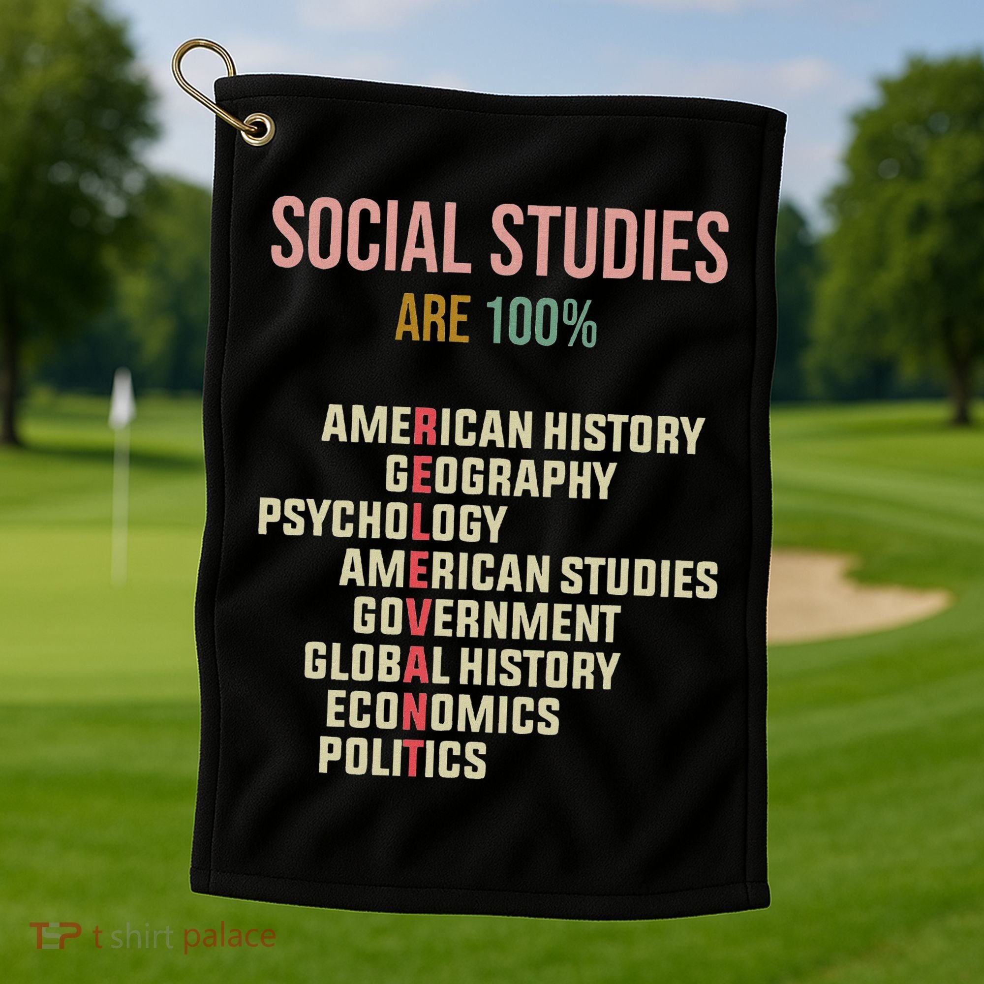 World History Classroom Social Studies History Teacher Golf Towel