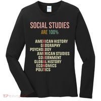 World History Classroom Social Studies History Teacher Women's Long Sleeve Shirt thumb 0
