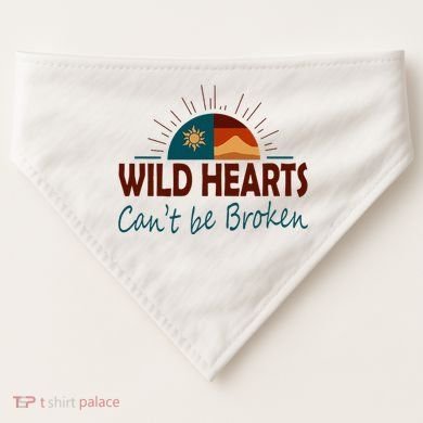 Wild Hearts CanT Be Broken USA-Made Doggie Bandana