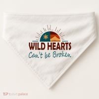 Wild Hearts CanT Be Broken USA-Made Doggie Bandana thumb 0