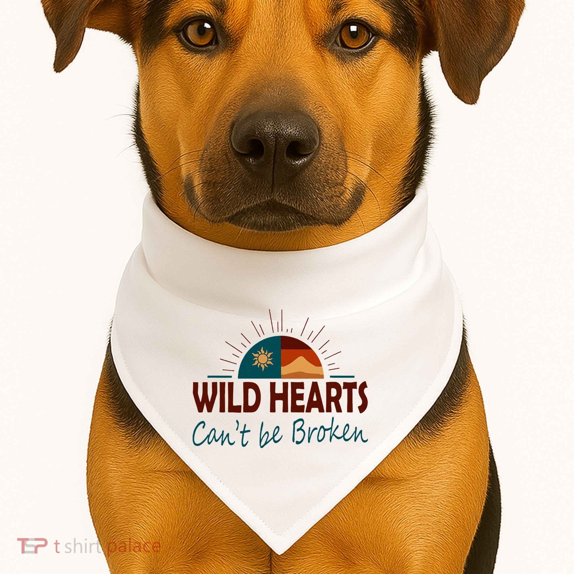 Wild Hearts CanT Be Broken USA-Made Doggie Bandana
