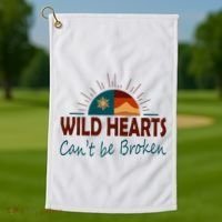 Wild Hearts CanT Be Broken Golf Towel thumb 1