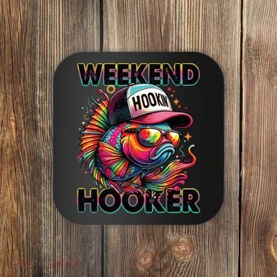 Weekend Hooker Colorful Fishing Coaster