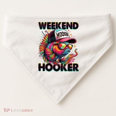 Weekend Hooker Colorful Fishing USA-Made Doggie Bandana