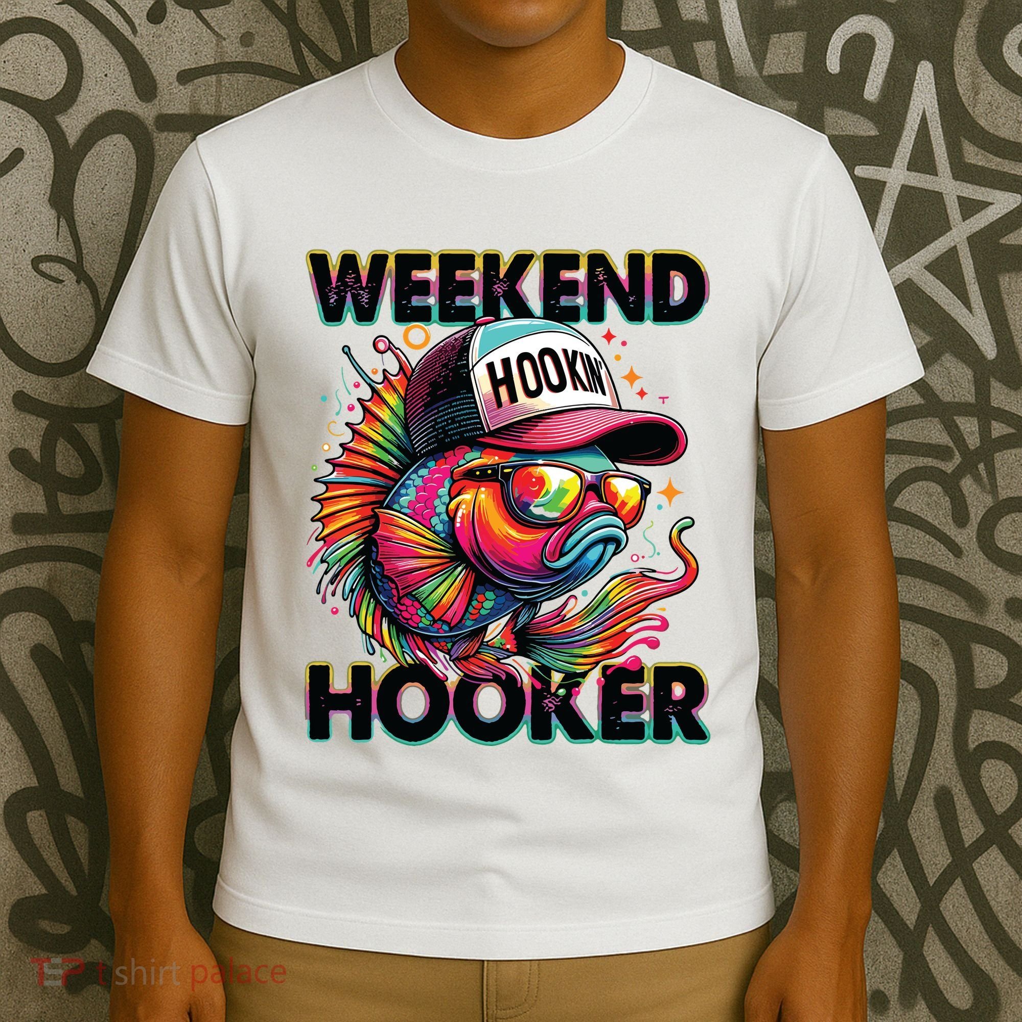 Weekend Hooker Colorful Fishing T-Shirt