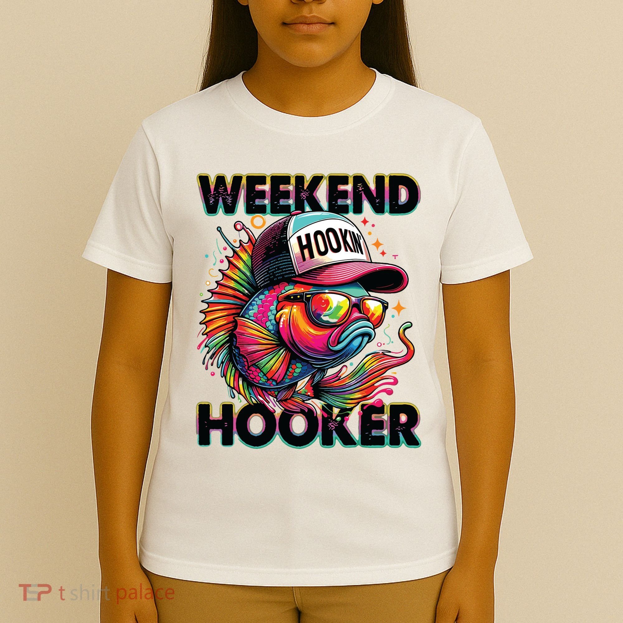 Weekend Hooker Colorful Fishing T-Shirt