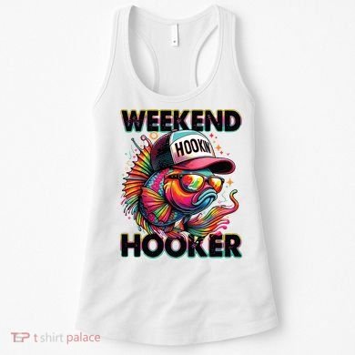 Weekend Hooker Colorful Fishing Women's Tank Top