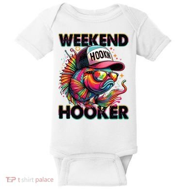 Weekend Hooker Colorful Fishing Baby Bodysuit