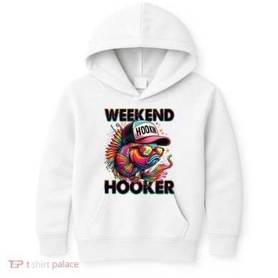 Weekend Hooker Colorful Fishing Kids Hoodie