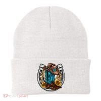 Western Horseshoe Cow Boots Hat Rope Sunflower Rodeo Dad Beanie thumb 0