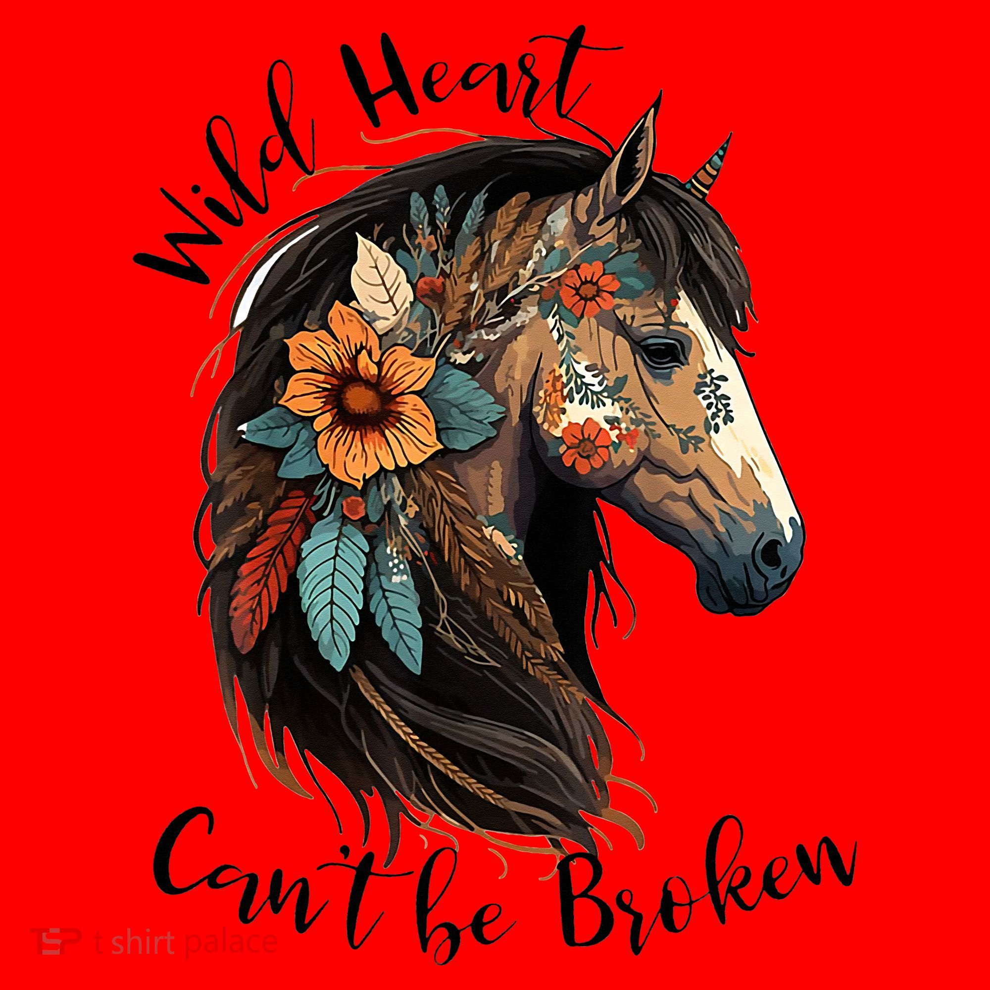 Wild Heart Can't Be Broken Wild Horse Horse Lover Gift Santa Hat