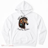 Wild Heart Can't Be Broken Wild Horse Horse Lover Gift Hoodie thumb 0
