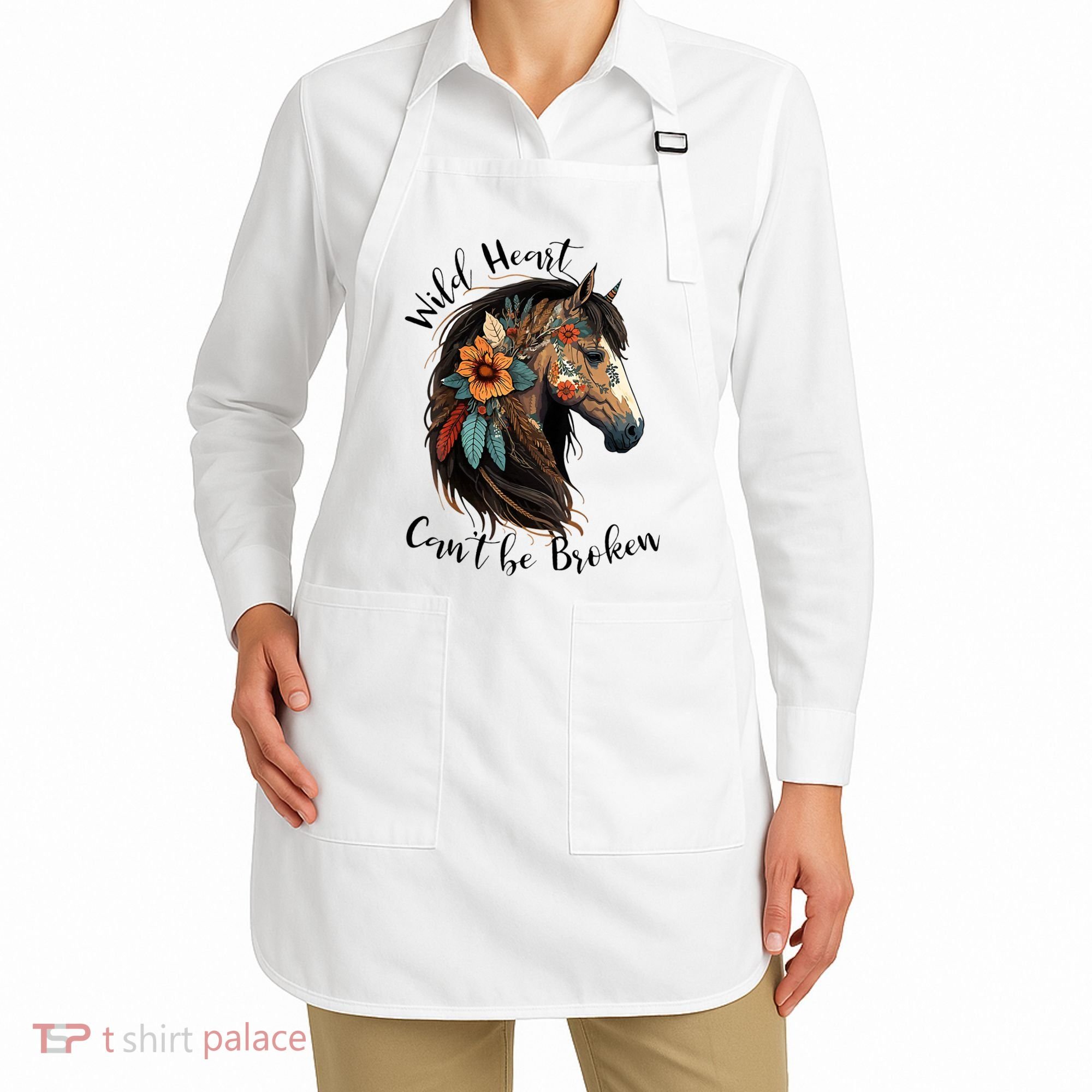 Wild Heart Can't Be Broken Wild Horse Horse Lover Gift Apron