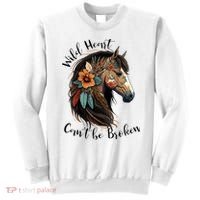 Wild Heart Can't Be Broken Wild Horse Horse Lover Gift Sweatshirt thumb 0