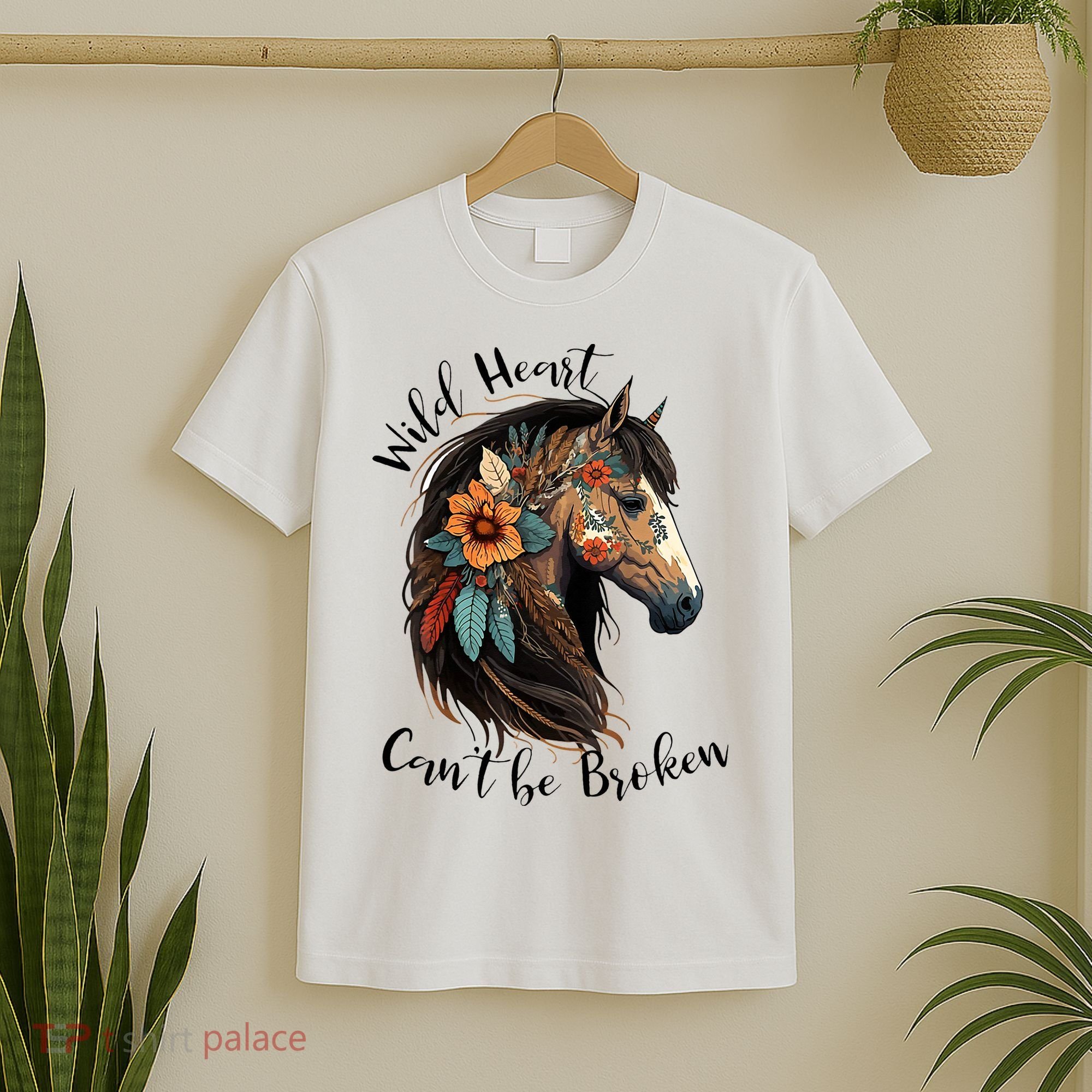 Wild Heart Can't Be Broken Wild Horse Horse Lover Gift T-Shirt