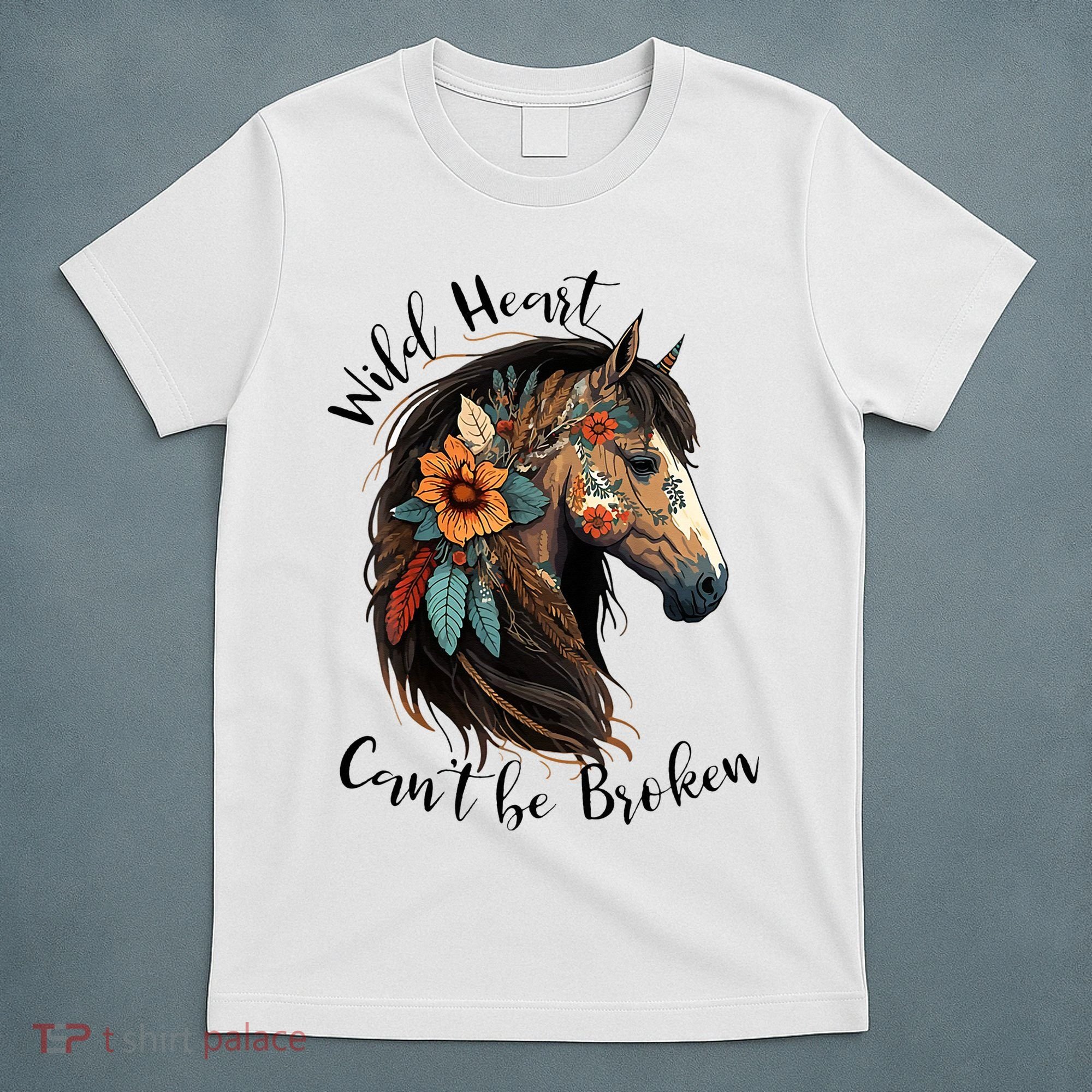Wild Heart Can't Be Broken Wild Horse Horse Lover Gift T-Shirt