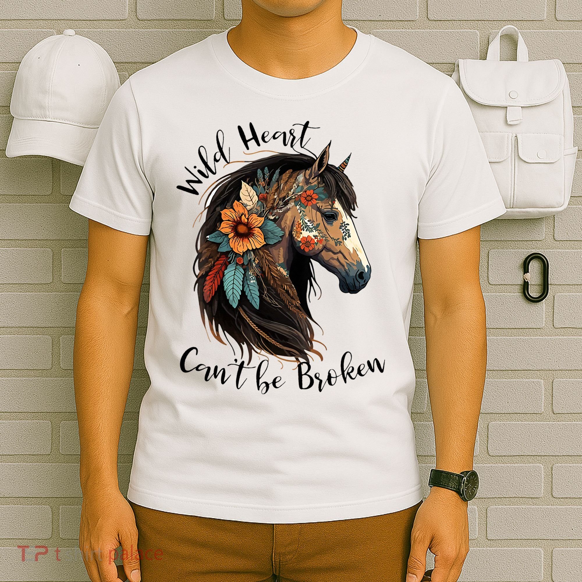 Wild Heart Can't Be Broken Wild Horse Horse Lover Gift T-Shirt