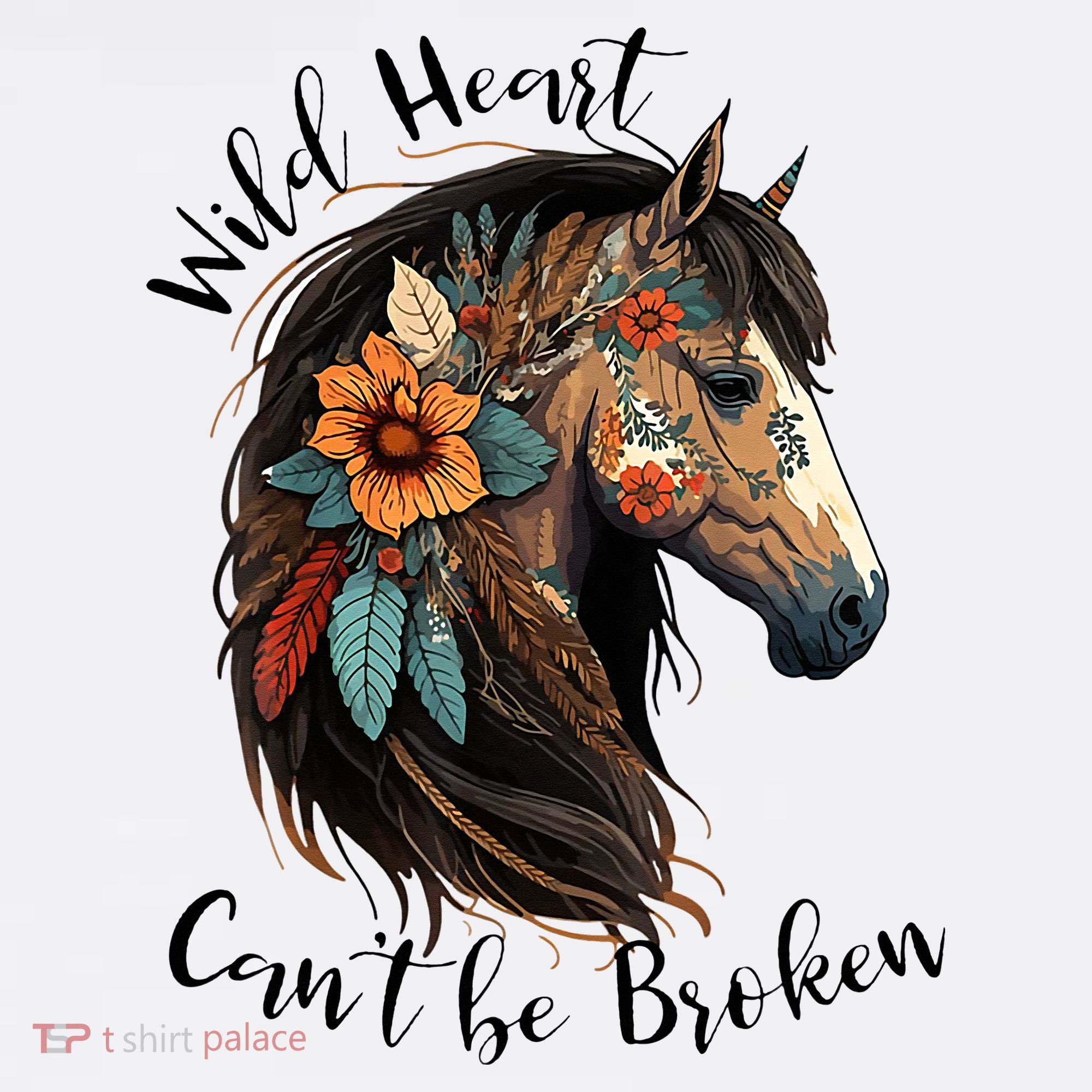 Wild Heart Can't Be Broken Wild Horse Horse Lover Gift T-Shirt