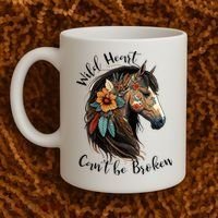 Wild Heart Can't Be Broken Wild Horse Horse Lover Gift Coffee Mug thumb 2