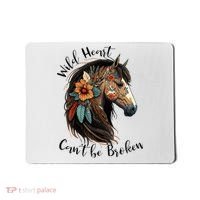 Wild Heart Can't Be Broken Wild Horse Horse Lover Gift Mousepad thumb 0