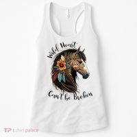 Wild Heart Can't Be Broken Wild Horse Horse Lover Gift Women's Tank Top thumb 0