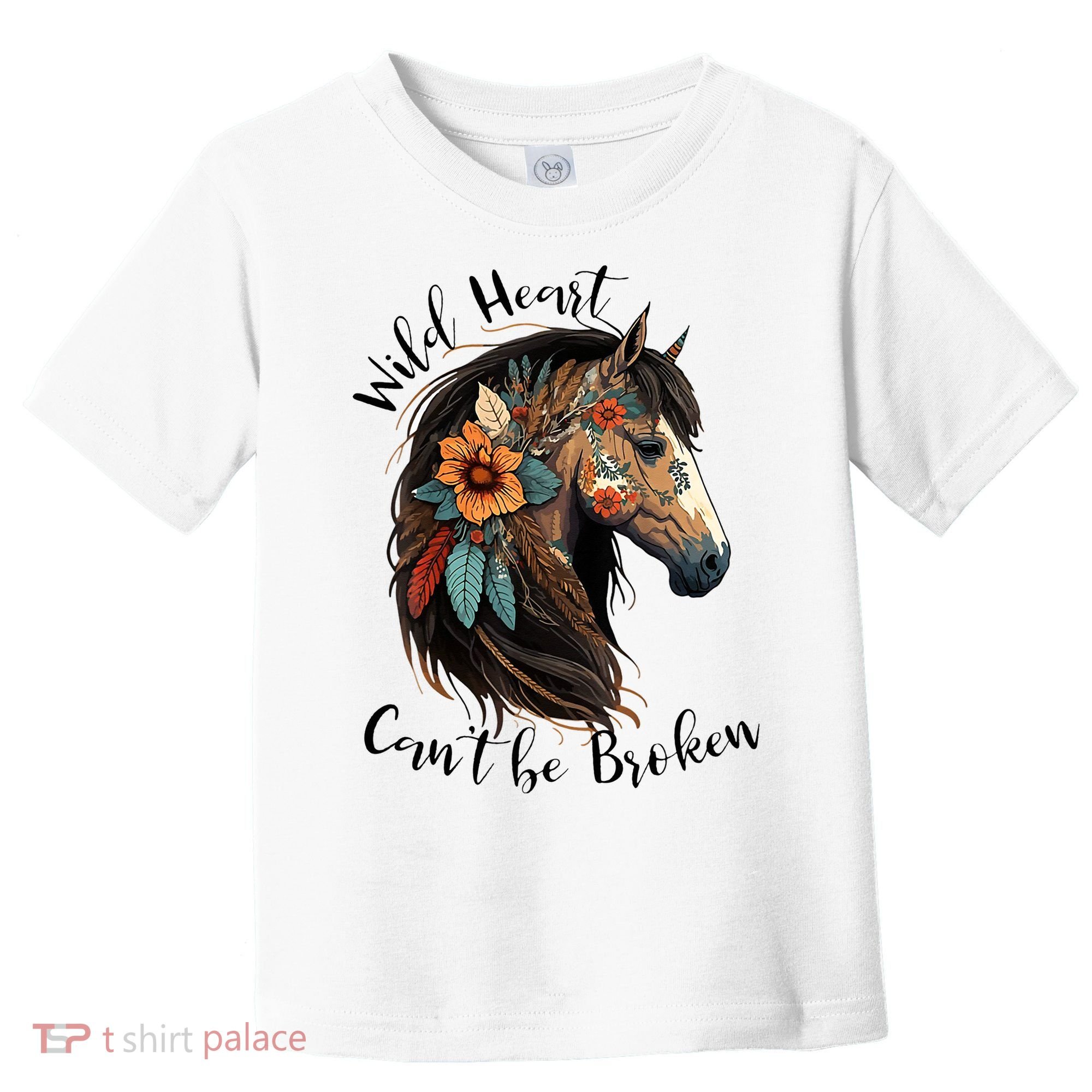 Wild Heart Can't Be Broken Wild Horse Horse Lover Gift Toddler T-Shirt