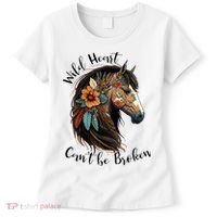 Wild Heart Can't Be Broken Wild Horse Horse Lover Gift Women's T-Shirt thumb 0
