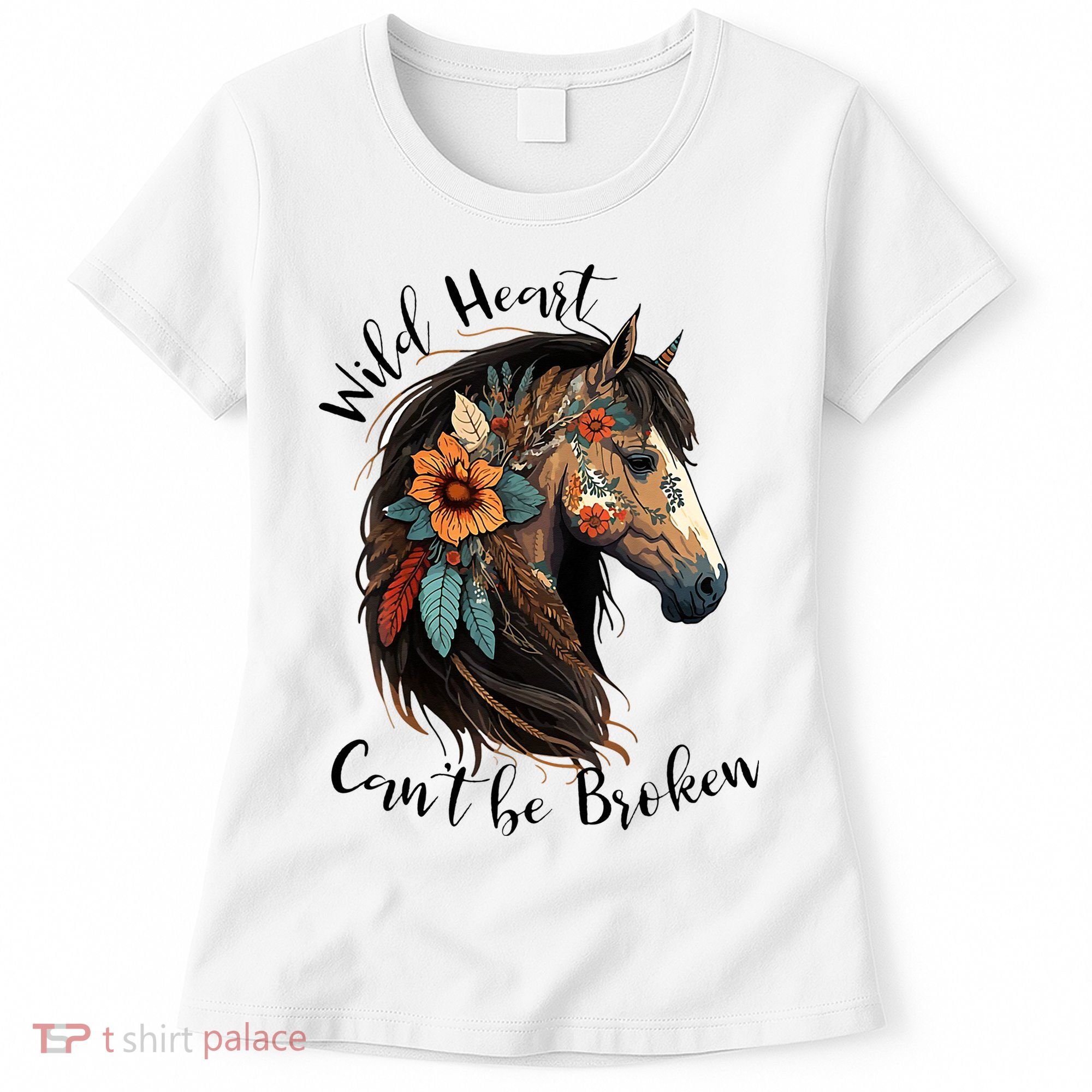 Wild Heart Can't Be Broken Wild Horse Horse Lover Gift Women's T-Shirt