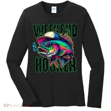 Weekend Hooker Colorful Fishing Women's Long Sleeve Shirt