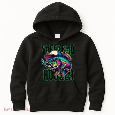Weekend Hooker Colorful Fishing Kids Hoodie