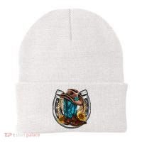 Western Horseshoe Cowboy Boots Hat Rope Sunflower Rodeo Dad Beanie thumb 0